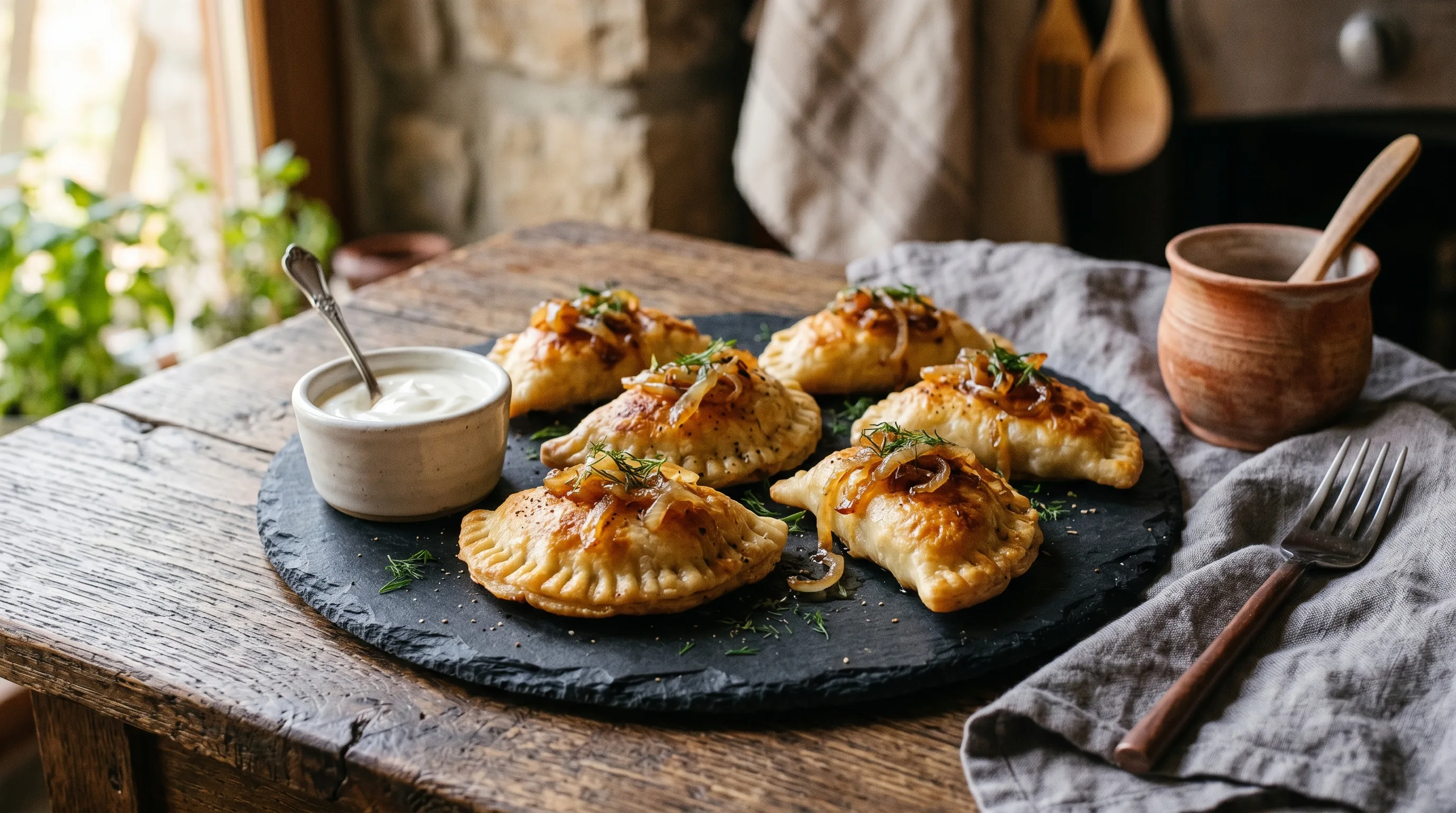 Healthy Baked Varenyky / Pierogi — Not Fried! (320 kcal)