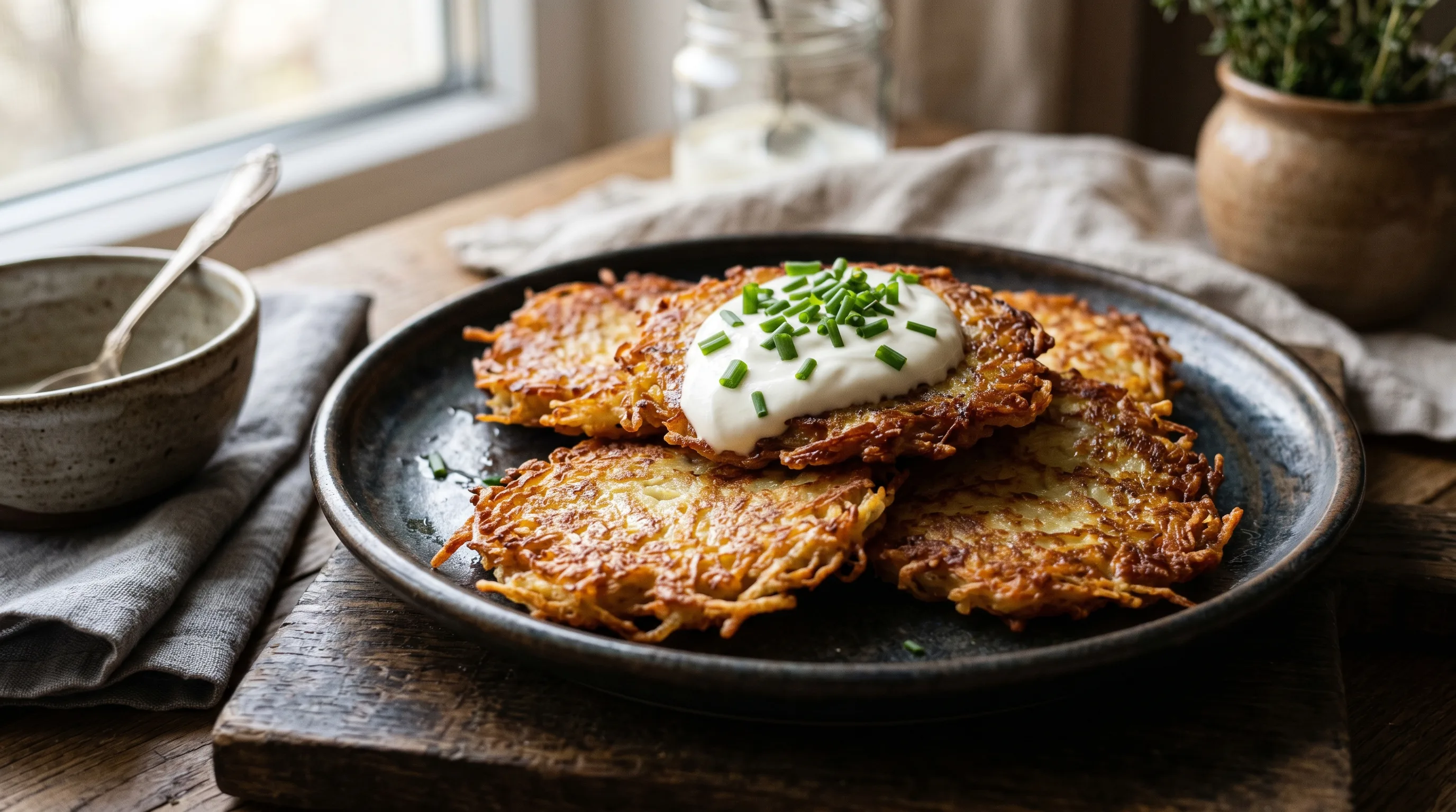 Healthy Deruny — Baked Ukrainian Potato Pancakes (130 kcal Each)