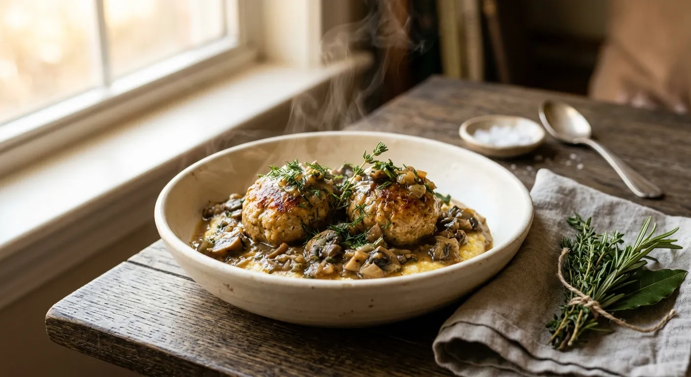 Light Polish Turkey Pulpety in Forest Mushroom Sauce