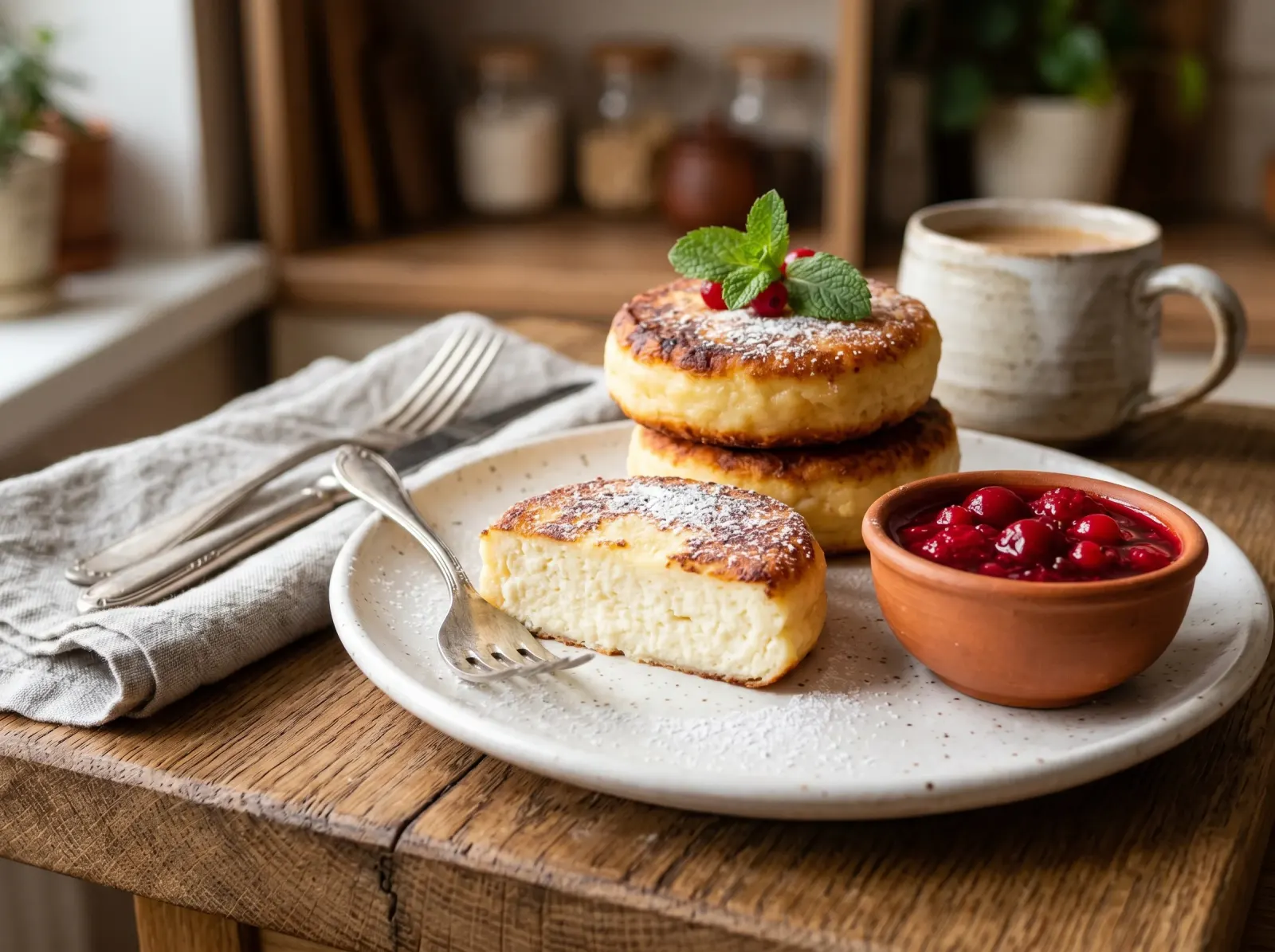 Syrniki — Cottage Cheese Pancakes